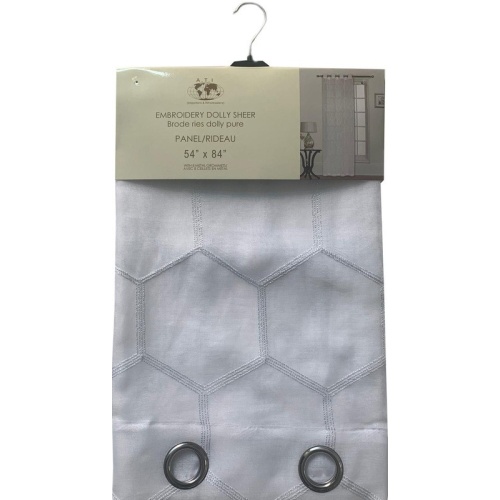 Curtain 54X84 inch while line sheer