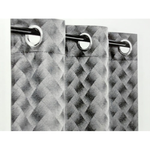 curtain Jacquard grey with metal grommets - brayden 54x84 inch 1.37x2.13m