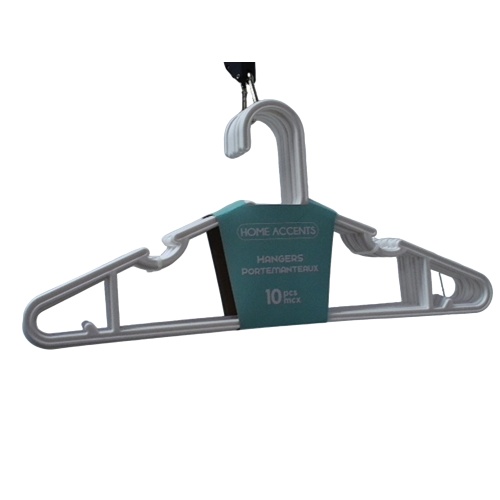 Clothes hanger 10 pack plastic home accents
