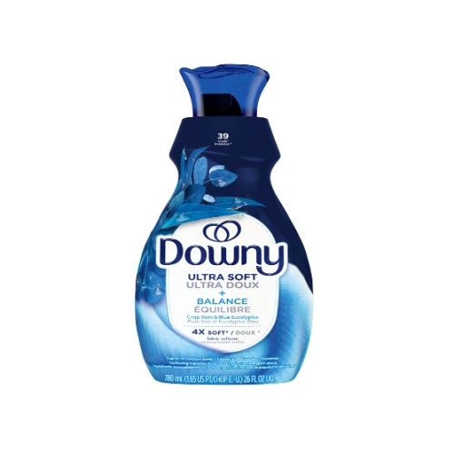 Downy Ultra Soft Fabric Softener Liquid, Balance, Crisp Rain And Blue Eucalyptus 780ml 39 Loads