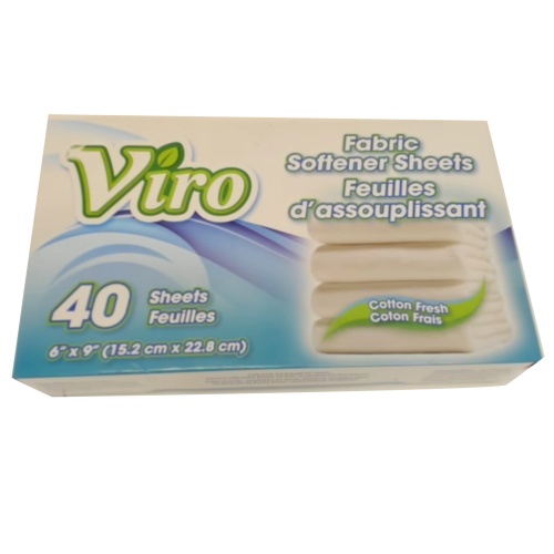 Fabric Softener Dryer Sheets Cotton Fresh 40 Sheets Viro


 Viro