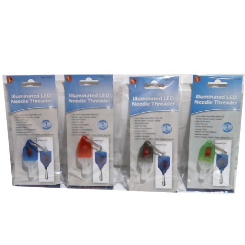 Needle Threader Illuminated LED Assorted Colours - each sold individually