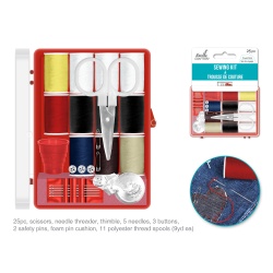 Sewing Kit Compact in Travel Case 25pc Needlecrafters