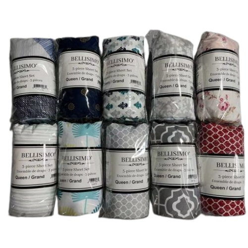 Sheet Set Solid 3PC Economy / Printed Queen