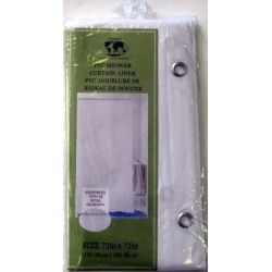 Shower Curtain Liner White with Gromets