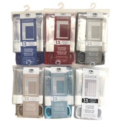 Shower Curtain PEVA 6 Assorted Clear