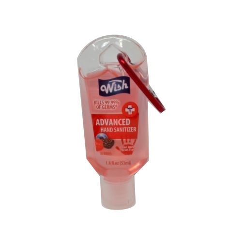 Hand Sanitizer 53mL w/Caribiner Wish Assorted