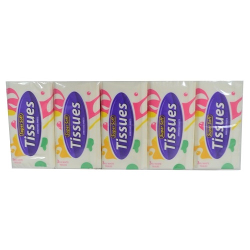 Super Tissue 3ply 10pcs/bag, 10bags/pk