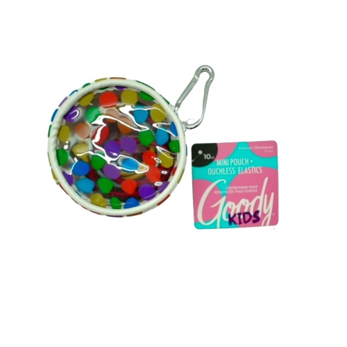 Mini Polka Dot Pouch W/10 Hair Elastics Goody Kids