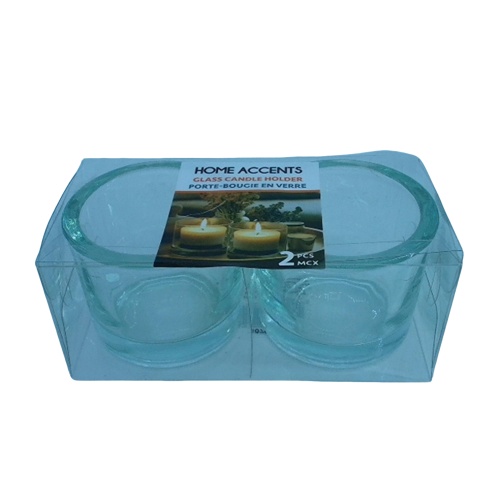 Candle holder 2 pc set 2x2.3 inch