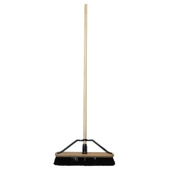 Broom 18 inch push broom with brace and HDL - for concrete