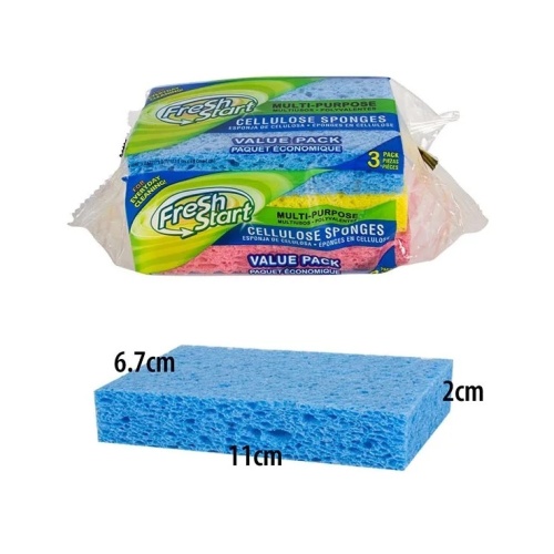 Cellulose Sponge 3 Pack Fresh Start