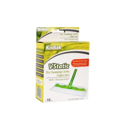 DRY WIPES V-STATIC 15/PK KODIAK