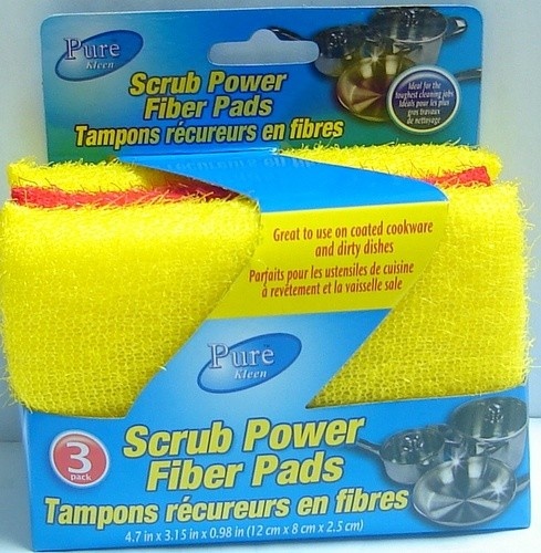 SPONGE SCOURERS 3pk PURE KLEEN