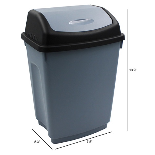 Wastebasket Swing Top - 5.3x7.5x13.9 inches