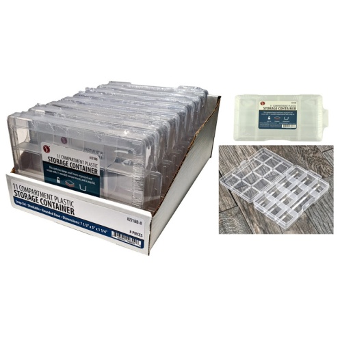 Storage Box Plastic 11 Compartment 7.5x5