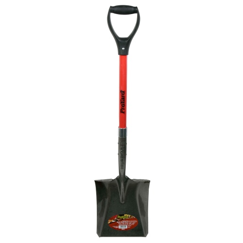 Shovel square 6.5x28 inch fiberglass poly D-grip