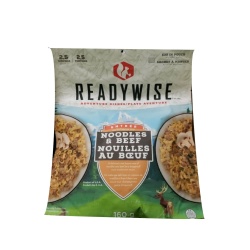 camping food - noodles with beef makes 2.5 servings ReadyWise