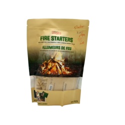 Firestarters 15 Pack All Natural Eco Friendly Wax Carbon Wood Rolls