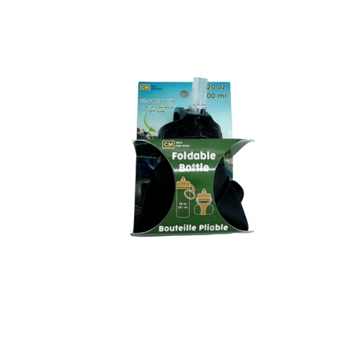 Foldable bottle - 20 oz 600ml with spill-proof lid