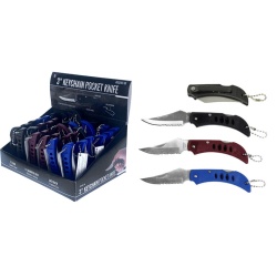 Pocket Knife Keychain 5-1/4 Ass't Colours"