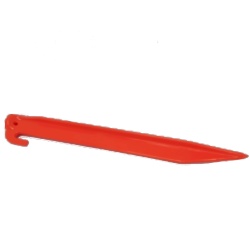 Tent Peg 9 Orange ABS Plastic"