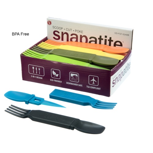 Utensil Set Plastic 3 In 1 Snapitite