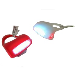 Bike flashing light red/white clamp on 7 led