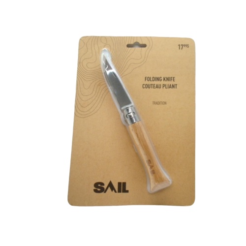 Folding Knife Wood Handle Sail