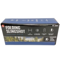 Folding Slingshot 4 Handle w/Molded Grip 10.5" Rubber Bands"