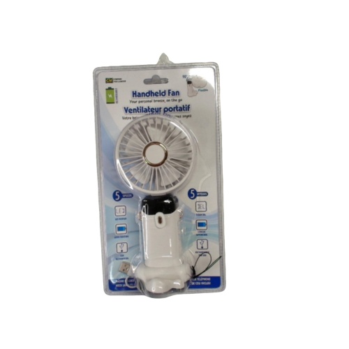 Handheld fan - 5 speed - usb rechargable