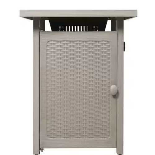 GFT-82828 28.5 in. W 50000 Btu Gray Steel Propane Outdoor Fire Pit with Lava Rocks