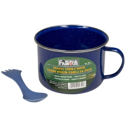 Enamel chili mug 800ml 27oz 13cm 5 inch diameter