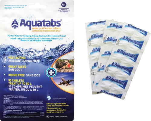 Aqua Tabs 30pk purifies water for camping