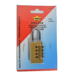Combination Padlock W 4 Digit