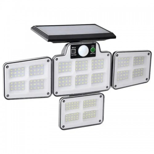 Solar 228 LED Light PIR Motion Sensor Multiple Head With Remote (Model: 1788)