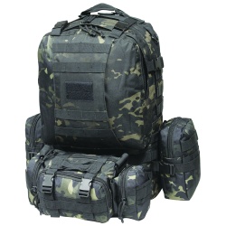 Mil-spex Stealth Modular Tactical Pack Black Uniflage - 50 Litres