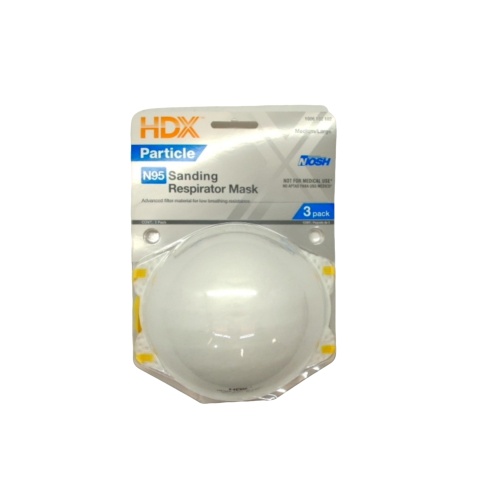 N95 Sanding Respirator Mask 3pk. Hdx Particle