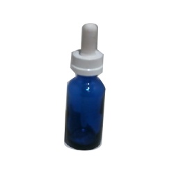 Bottle Glass Blue 1oz. w/Dropper