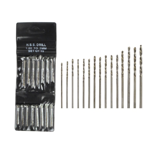 Drill Bit Set 15pc. 1.05mm To 2mm