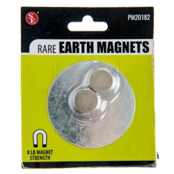 Magnet Rare Earth Round 1/2 2pk. 8lb. Strength"