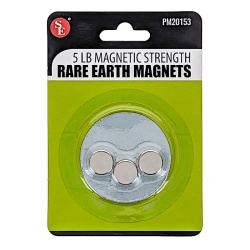 Magnet Rare Earth Round 7/16 3pk. 5lb. Strength"