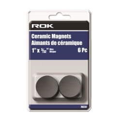 Magnets ceramic 1 x 5/32 disc 6 pack