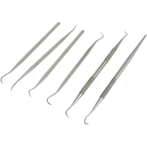 Pick set stainless steel dental style 6 pc
