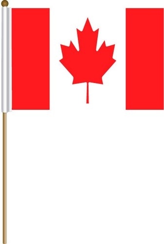 Flag Canadian On Stick 12 X18