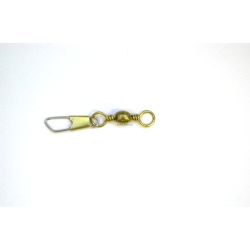 Barrel Swivel Sz10 w/Safety Snap Brass 7Pk Eagle Claw 01041-010