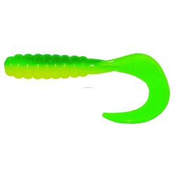 Curl Tail Grub Green/Yellow 3 10 per pack"