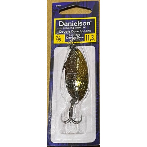 Double Dare Hammered Spoon, 1/4oz, w/Treble & Danielson DD14HG5050
