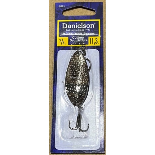 Double Dare Hammered Spoon, 1/4oz, w/Treble & Danielson DD14HNCK