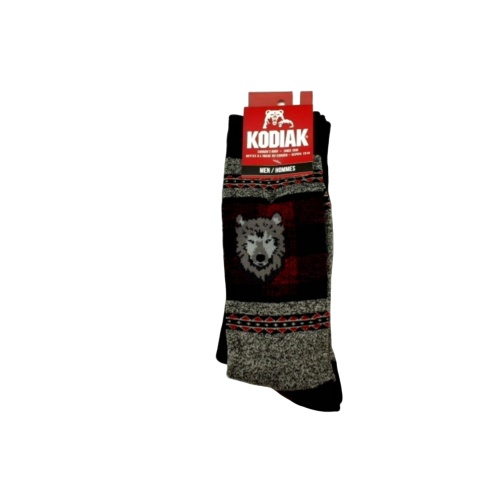 Socks Men's Boot 2pk. Black Mix Wolf Kodiak